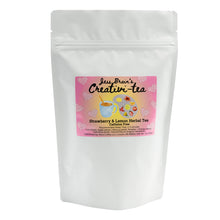 Load image into Gallery viewer, Jess Brain's Creativi-tea Strawberry and Lemon Herbal tea packaging
