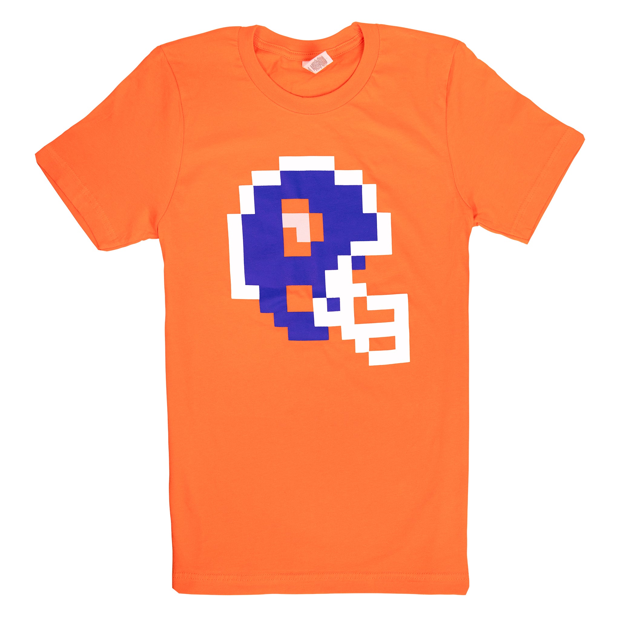 8 bit football helmet 8-Bit T-Shirt XXXL / Orange Unusual and Funny Motorcycle Team_Houston Texans Bit Benchwarmer T Color:Gasoline